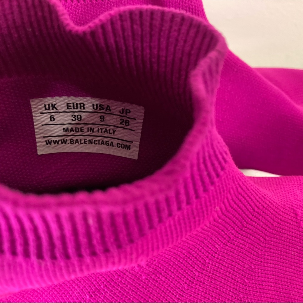 Balenciaga Women's Vibrant Pink Sock Sneakers - Picture 5 of 5
